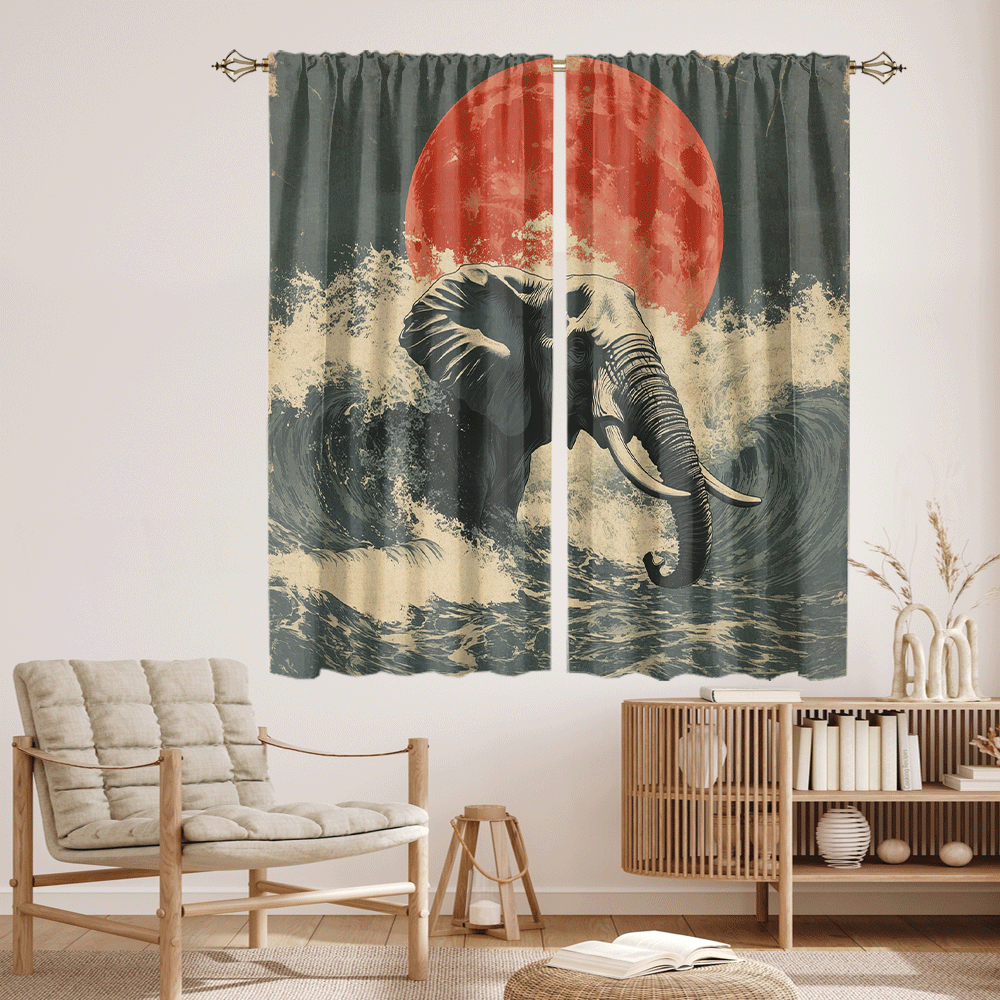 Watercolor-Japanese-Great-Wave-Elephant-Rustic-Painting-Art-Japanese-Red-Sun-Elephant-CGCL-4-6023534683d810086ba9075a698476e1