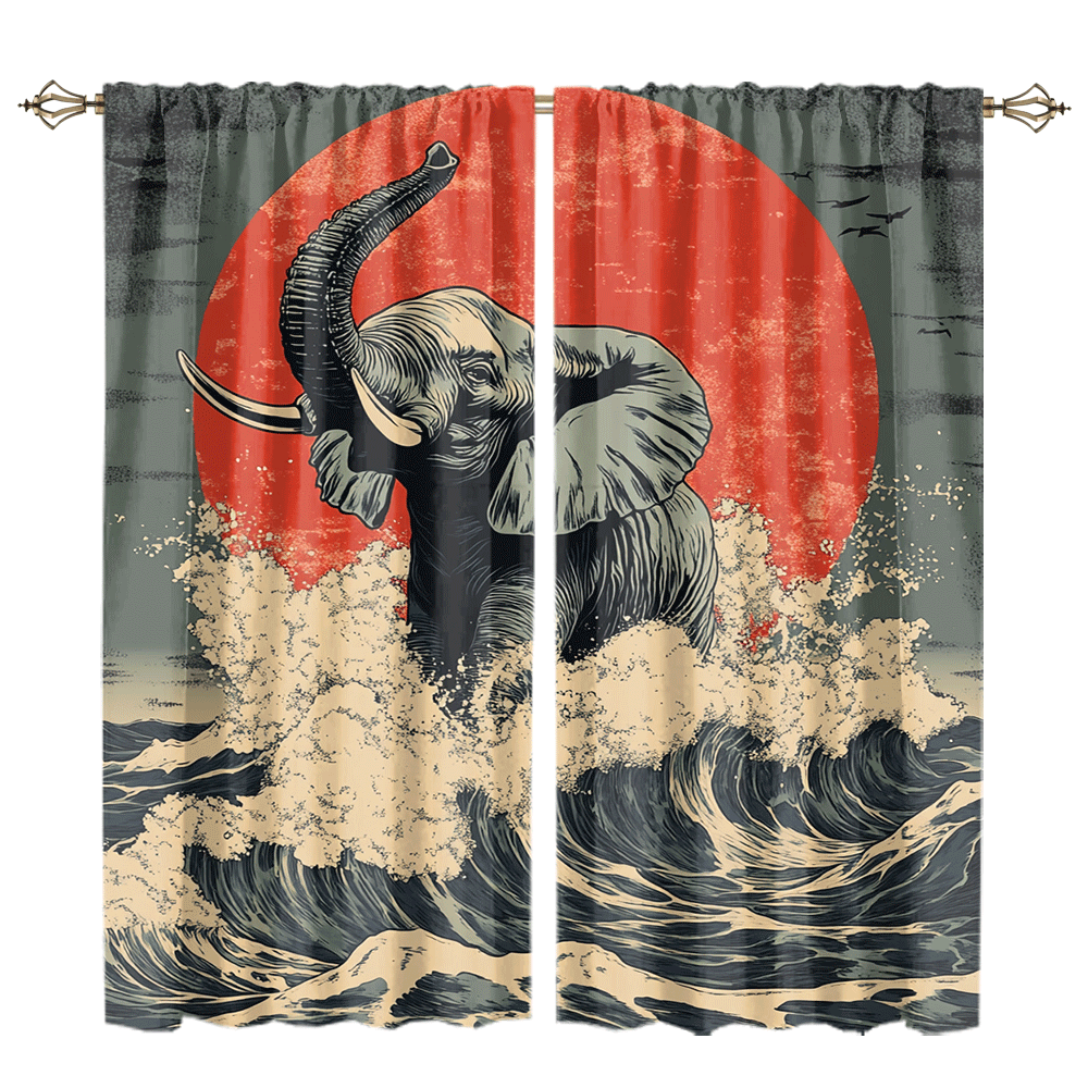 Abstract-Japanese-Style-Elephant-Rustic-Wildlife-Elephant-Japan-Great-Wave-Red-Sun-CGCL-1-5-84929899a4a96c03594e21f11b16a730