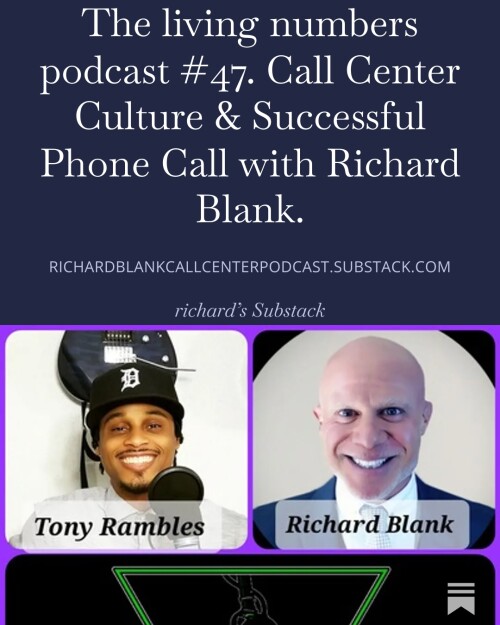 The living numbers podcast #47. Call Center Culture & Successful Phone Call with Richard Blank. (8)
