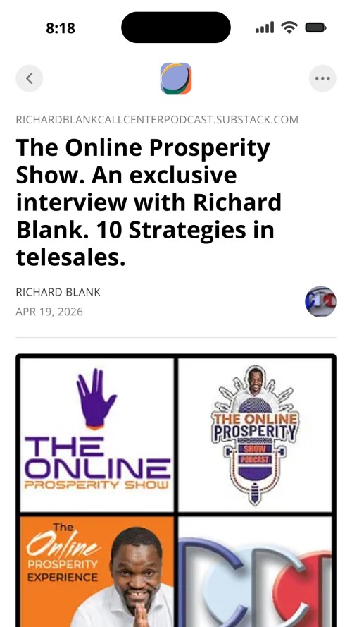 The online prosperity show guest Richard Blank Costa Ricas Call Center. (30)