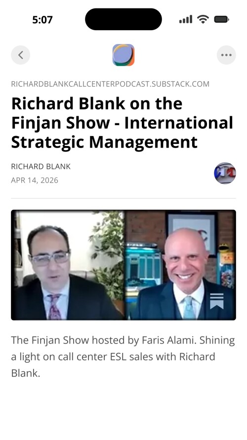 The Finjan Show hosted by Faris Alami guest Richard Blank Costa Ricas Call center.expert.