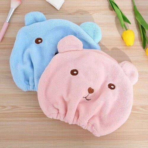 2PC干发帽(粉+蓝）