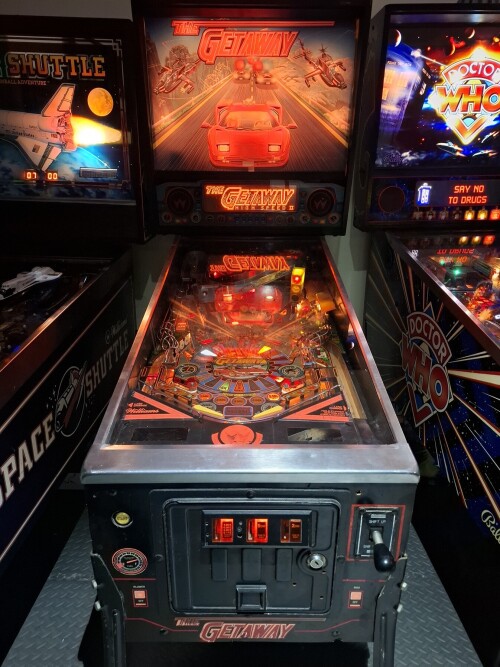 Williams The Getaway pinball Machine. Richard Blank Costa Rica collection.