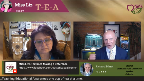 Teatime with Miss Liz podcast guest Richard Blank Costa Rica's Call Center. (12)
