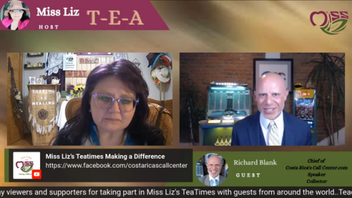 Teatime with Miss Liz podcast guest Richard Blank Costa Rica's Call Center. (9)