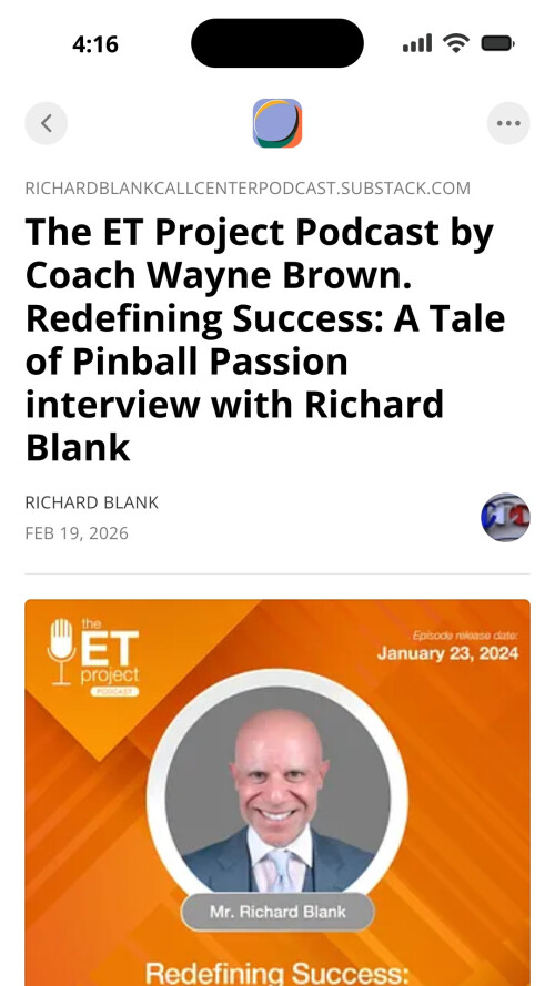 The ET Project Podcast by Coach Wayne Brown. Redefining Success A Tale of Pinball Passion interview 