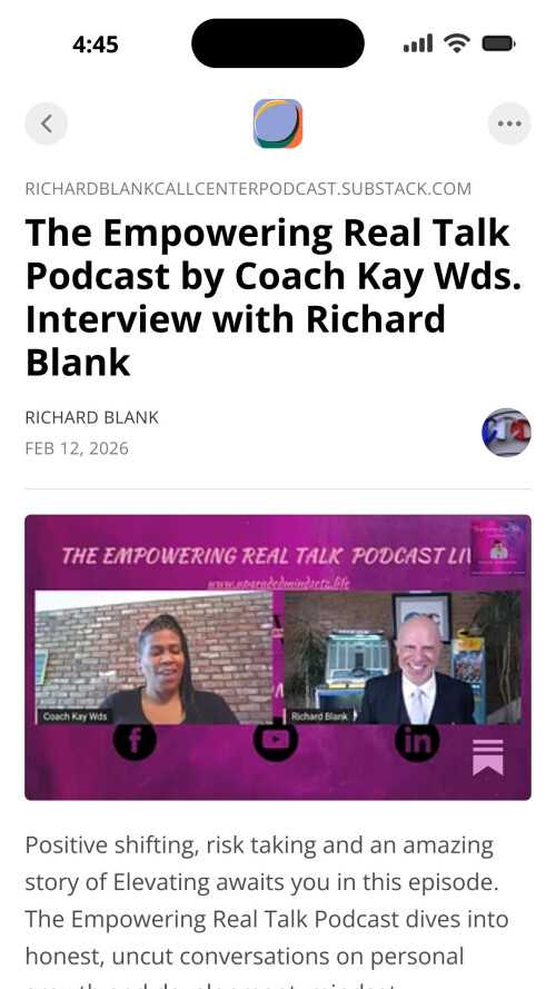 The Empowering Real Talk Podcast by Coach Kay Wds. Interview with Richard Blank (5)