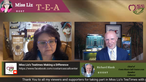 Teatime with Miss Liz podcast guest Richard Blank Costa Rica's Call Center. (4)
