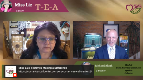 Teatime with Miss Liz podcast guest Richard Blank Costa Rica's Call Center. (17)
