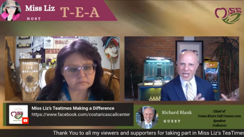 Teatime with Miss Liz podcast guest Richard Blank Costa Rica's Call Center. (2)