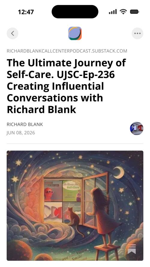 The ultimate journey of self care UJSC Ep 236 sales guest Richard Blank Costa Ricas Call Center. (5)