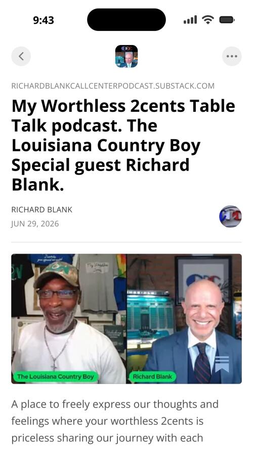 My Worthless 2cents Table Podcast guest Richard Blank Costa Ricas Call Center. (7)