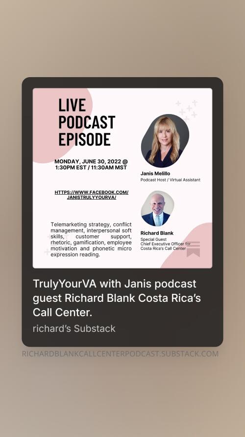 TYVA PODCAST GUEST Richard Blank COSTA RICA'S CALL CENTER. (3)