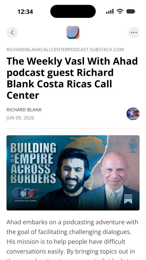 Vasl ignite your passion podcast guest Richard Blank Costa Ricas Call center.. (6)