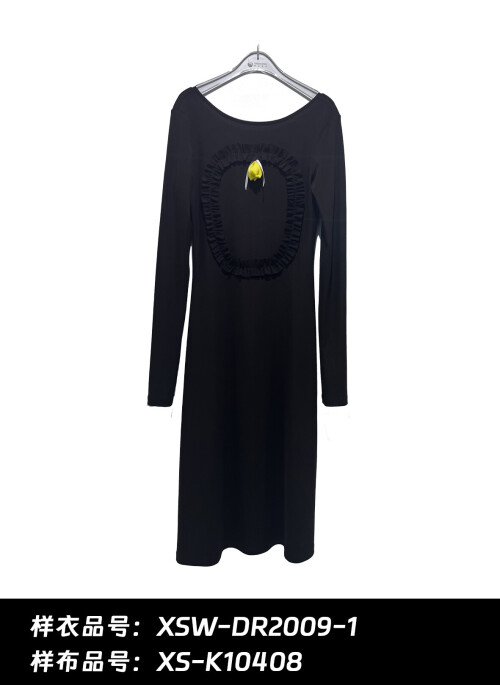 7 017 2 1 017 XSW DR2009 1 XS K10408 340#可可色 唐晓丹 正面 连衣裙