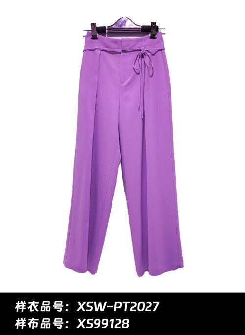 10 020 2 020 1 XSW PT2027 XS99128 945#奶油紫 唐晓丹 正面 长裤