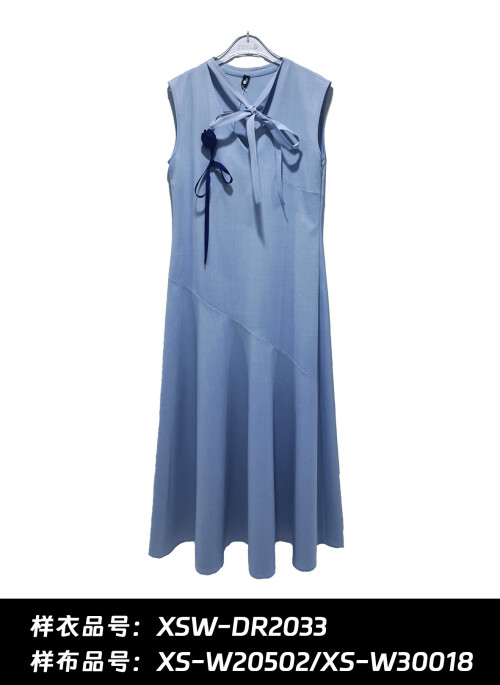 5 015 2 1 015 XSM DR2033 XS W20502 XS W30018 823#天蓝色 938#浓郁紫 正面 唐晓丹 连衣裙
