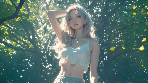 【哲风壁纸】少女 阳光