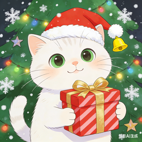 生成圣诞节猫咪图案