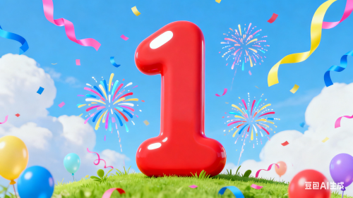 生成 No1 庆祝背景图