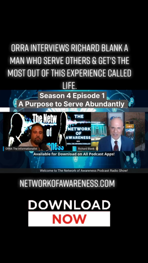 The Network of Awareness Podcast. Special guest Richard Blank and his Unconditional Salvation with a