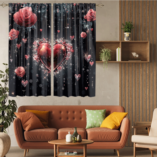 Watercolor Valentines Day Love Print Modern Glitter Diamond Design Moon Crown Theme CGCL 5