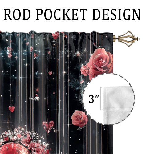 Watercolor Valentines Day Love Print Modern Glitter Diamond Design Moon Crown Theme CGCL 3