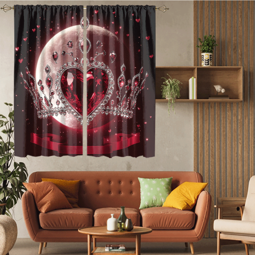 Abstract Valentines Day Love Print Rustic Glitter Diamond Design Moon Crown Theme CGCL 5