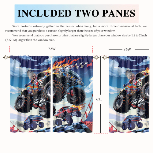 Cool Cartoon Monster Truck Modern Racing Black White Plaid Anime Monster Trucks CGCL 2 7