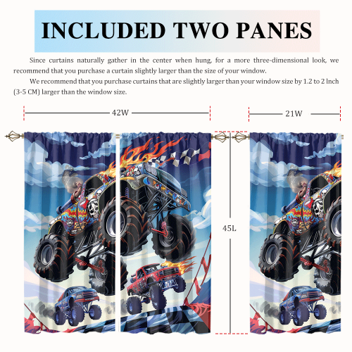 Cool Cartoon Monster Truck Modern Racing Black White Plaid Anime Monster Trucks CGCL 2 1