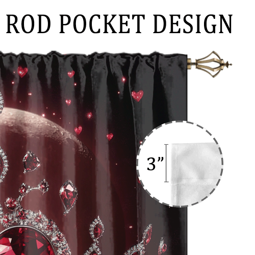 Abstract Valentines Day Love Print Rustic Glitter Diamond Design Moon Crown Theme CGCL 3