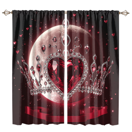 Abstract Valentines Day Love Print Rustic Glitter Diamond Design Moon Crown Theme CGCL 1 8