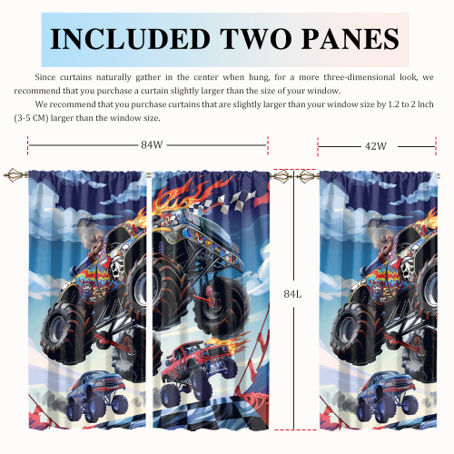 Cool Cartoon Monster Truck Modern Racing Black White Plaid Anime Monster Trucks CGCL 2 8