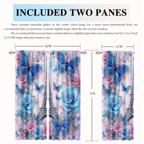 Modern Eiffel Tower Butterfly Rustic Spring Romantic Paris Rose Print Florals CGCL 2 3