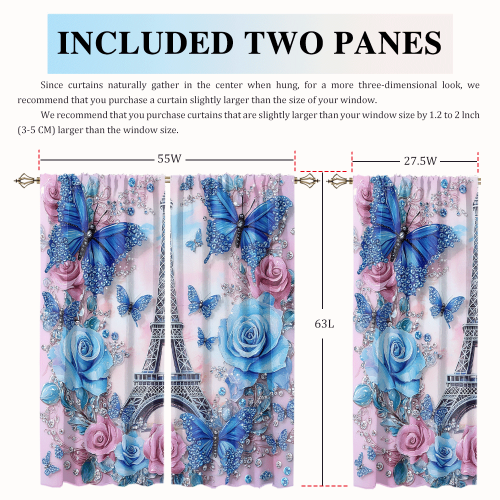 Modern Eiffel Tower Butterfly Rustic Spring Romantic Paris Rose Print Florals CGCL 2 4