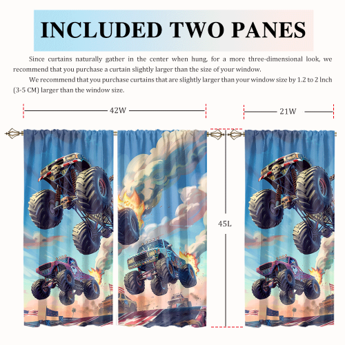 Modern Cartoon Monster Truck Watercolor Racing Black White Plaid Anime Monster Trucks CGCL 2 1