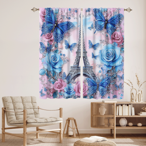Modern Eiffel Tower Butterfly Rustic Spring Romantic Paris Rose Print Florals CGCL 4