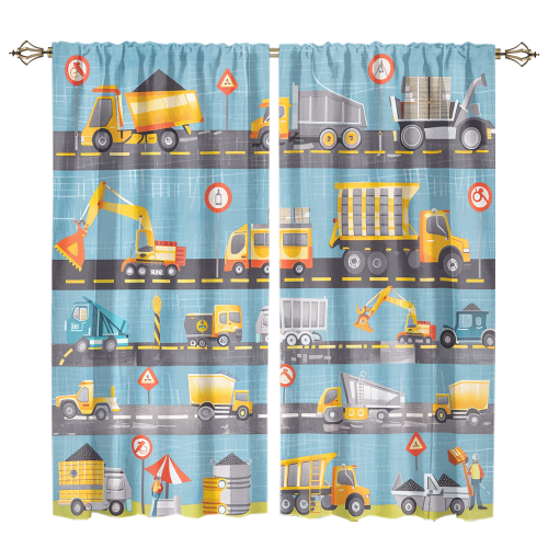 Watercolor Cartoon City Excavator Rustic Construction Engineering Machinery Bulldozer Trucks CGCL 1 