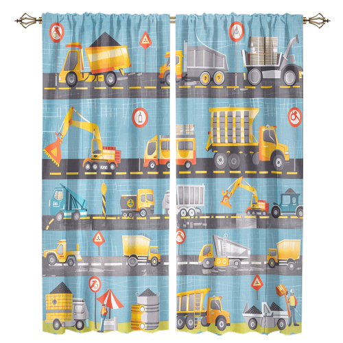 Watercolor Cartoon City Excavator Rustic Construction Engineering Machinery Bulldozer Trucks CGCL 1 