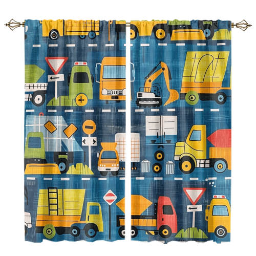 Watercolor Cartoon City Truck Abstract Colorful Construction Machinery Bulldozer Excavator CGCL 1 5