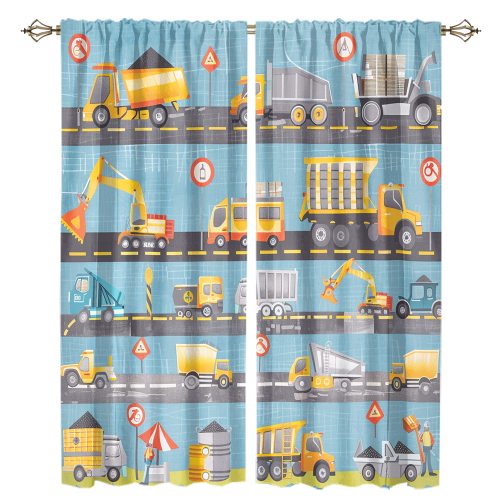 Watercolor Cartoon City Excavator Rustic Construction Engineering Machinery Bulldozer Trucks CGCL 1 