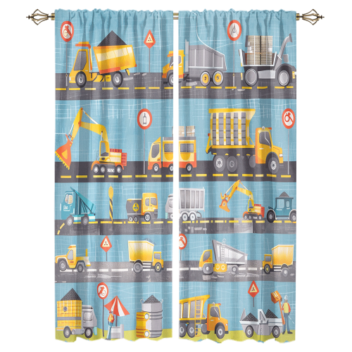 Watercolor Cartoon City Excavator Rustic Construction Engineering Machinery Bulldozer Trucks CGCL 1 