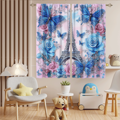 Modern Eiffel Tower Butterfly Rustic Spring Romantic Paris Rose Print Florals CGCL 6