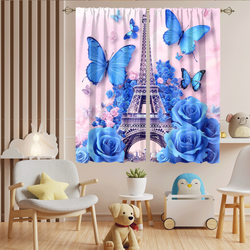 Watercolor Eiffel Tower Florals Abstract Romantic Paris Spring Rose Print Butterfly CGCL 6
