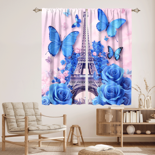 Watercolor Eiffel Tower Florals Abstract Romantic Paris Spring Rose Print Butterfly CGCL 4
