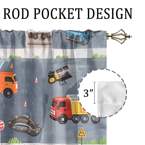 Rustic Cartoon City Truck Modern Colorful Construction Machinery Bulldozer Excavator CGCL 3