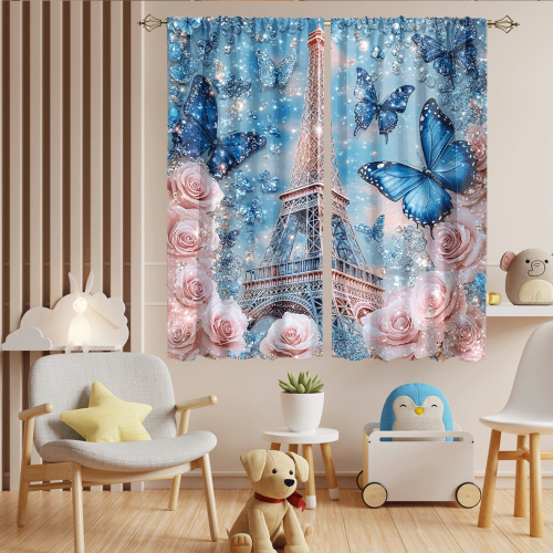 Rustic Eiffel Tower Florals Modern Romantic Paris Spring Rose Print Butterfly CGCL 6