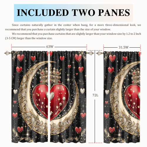 Rustic Valentine Day Heart Print Watercolor Glitter Diamond Design Moon Crown Theme CGCL 2 6