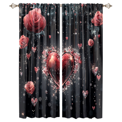 Watercolor Valentines Day Love Print Modern Glitter Diamond Design Moon Crown Theme CGCL 1 3