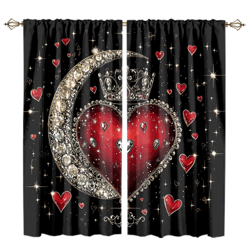 Watercolor Valentine Day Crown Theme Abstract Glitter Heart Prints Moon Diamond Designs CGCL 1 8